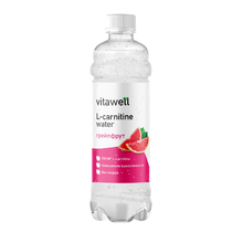 Напиток слабогазированный L-carnitine Water Vitawell 500 мл -клубника-гранат (Fitness Food Factory)