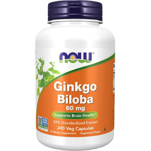 Ginkgo Biloba 60 мг 240 Vcaps (NOW)