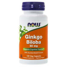 Ginkgo Biloba 60 мг 120 Vcaps (NOW)