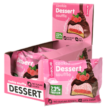 Cookie DESSERT глазированное с начинкой и суфле 55 г - малиновый десерт (Bombbar)