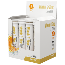 Vitamin C+Zinc (1туба*20 шип табл) - апельсин (Maxler)