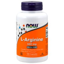 Arginine 500 мг 100 Вег капс (NOW)