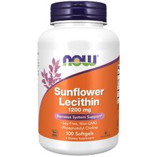 Sunflower Lecithin 1200 мг 100 Softgels (NOW)