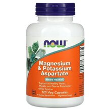 Magnesium Potassium Aspartate 120 Вег.капс (NOW)